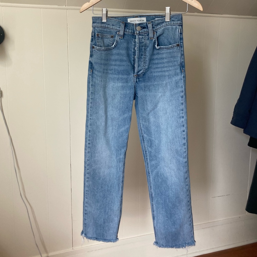 The Arlo High Rise Straight Jeans - Denim Forum